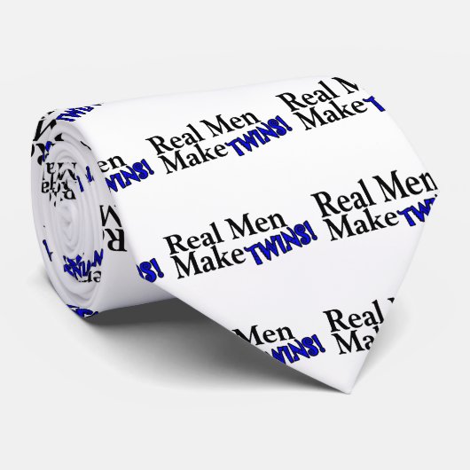 Echte Mannen maken tweelingen (B) Stropdas (Opgerold)