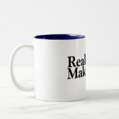 Echte Mannen maken tweelingen (B) Tweekleurige Koffiemok (Links)