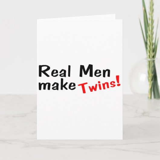 Echte Mannen maken tweelingen Kaart (Voorkant)