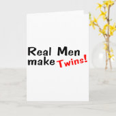 Echte Mannen maken tweelingen Kaart (Gele Bloem)