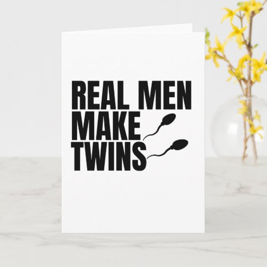 Echte Mannen maken tweelingen Kaart (Gele Bloem)