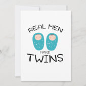 Echte Mannen maken tweelingen Nieuwe pap Vaderdag  Kaart (Voorkant)