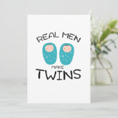 Echte Mannen maken tweelingen Nieuwe pap Vaderdag  Kaart (Staand voorkant)