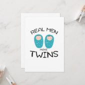 Echte Mannen maken tweelingen Nieuwe pap Vaderdag  Kaart (Voorkant / Achterkant in situ)