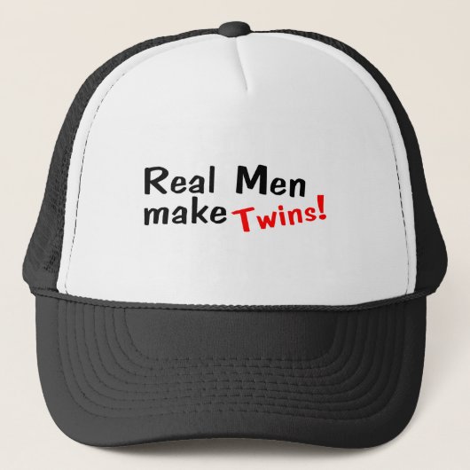 Echte Mannen maken tweelingen Trucker Pet (Voorkant)