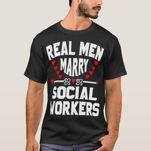 ECHTE MANNEN MARRY SOCIALE WERKNEMERS T-SHIRT (Voorkant)