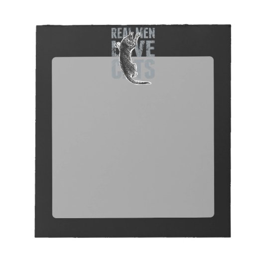 Echte Mannen met liefdeskatten in een grunge stijl Notitieblok (Voorkant)