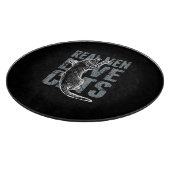 Echte Mannen met liefdeskatten in een grunge stijl Snijplank (Hoek)