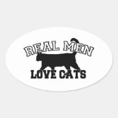 Echte Mannen Ovale Sticker (Voorkant)