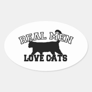 Echte Mannen Ovale Sticker