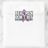 Echte Mannen passen niet Ronde Sticker (Tas)