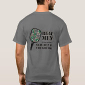 Echte Mannen Pickleball T-shirt (Achterkant)