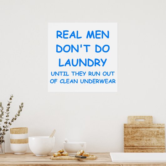 echte mannen poster (Keuken)