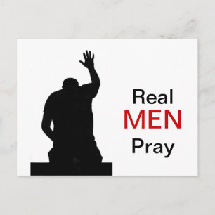 Echte Mannen Pray Briefkaart