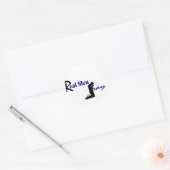 Echte Mannen Pray Ronde Sticker (Envelop)