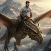 Echte Mannen rijden draken T-shirt