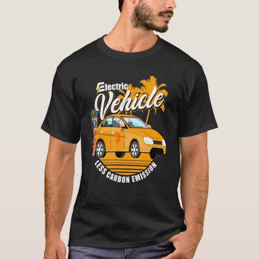 Echte mannen rijden elektrische auto E-Auto Plug-I T-shirt (Voorkant)
