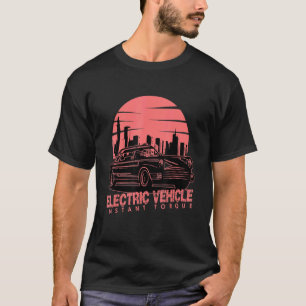 Echte Mannen rijden elektrische auto E-Car plug-in T-shirt