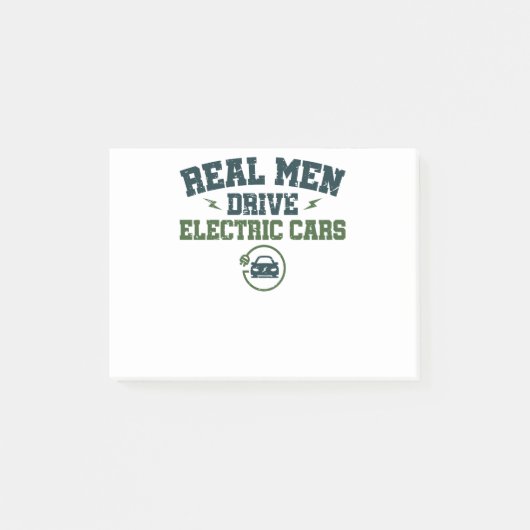 Echte Mannen rijden Elektrische auto's Post-it® Notes (Voorkant)