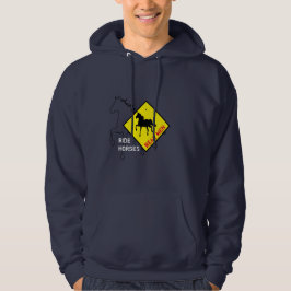 Echte Mannen Rijden op Paarden & Black Horse Party Hoodie