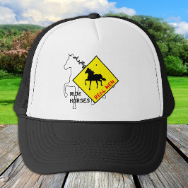 Echte Mannen Rijden op Paarden & Black Horse Party Trucker Pet