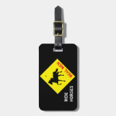 Echte mannen rijden paard en feesten / Rodeo bagag Bagagelabel (Voorkant verticaal)