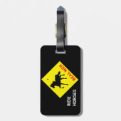 Echte mannen rijden paard en feesten / Rodeo bagag Bagagelabel (Achterkant verticaal)