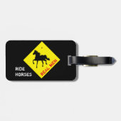 Echte mannen rijden paard en feesten / Rodeo bagag Bagagelabel (Achterkant horizontaal)