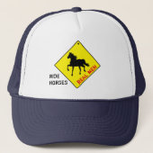 Echte Mannen Rijden Paarden - Trucker Hoed Pet (Voorkant)