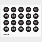 Echte Mannen ruiken naar barbecue Funny BBQ Grilli Ronde Sticker (Vel)