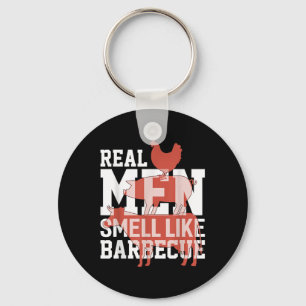 Echte Mannen Ruiken Naar Bbq Grappige Bbq Roker Ba Sleutelhanger