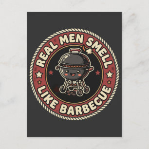 Echte Mannen Ruiken Naar BBQ & Rook Grill Meeste Briefkaart