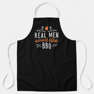 Echte mannen ruiken naar BBQ Schort