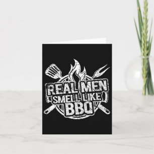 Echte Mannen ruiken naar BBQ-Shirten voor mannen B Kaart