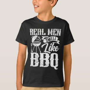 Echte Mannen Ruiken Naar Byrbecue Bbq Smoker Byrbe T-shirt