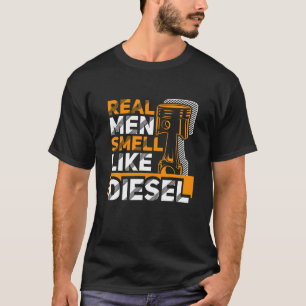 Echte Mannen ruiken naar Diesel Funny Trucker Humo T-shirt