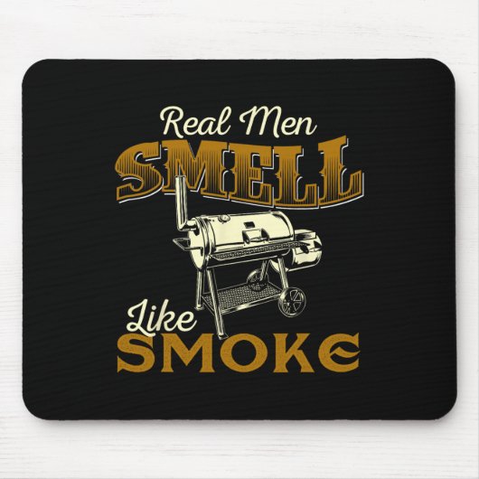 Echte Mannen Ruiken Naar Rook - Pitmaster Bbq Roke Muismat (Voorkant)