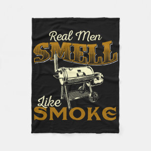 Echte Mannen Ruiken Naar Rook - Pitmaster Bbq Smok Fleece Deken
