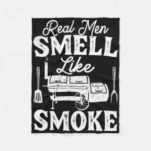 Echte Mannen Ruiken Naar Rook - Pitmaster Bbq Smok Fleece Deken