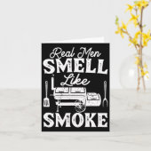 Echte Mannen ruiken naar rook - Pitmaster BBQ Smok Kaart (Gele Bloem)