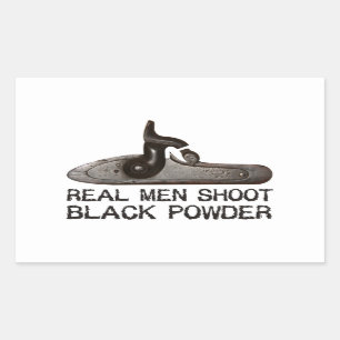 Echte mannen schieten Black Powder, doel schieten  Rechthoekige Sticker