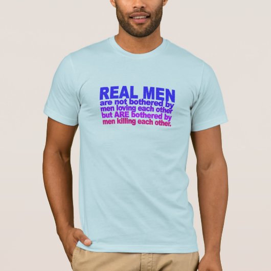 Echte Mannen shirt - kies stijl & kleur (Voorkant)