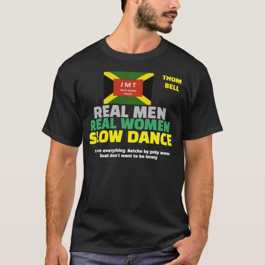 ECHTE MANNEN SLOW DANCE Basic Donker T-shirt (Voorkant)