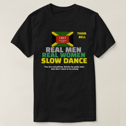 ECHTE MANNEN SLOW DANCE Basic Donker T-shirt (Design voorkant)