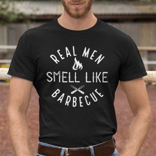 Echte Mannen smeren als barbecue T-shirt