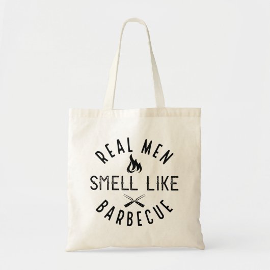 Echte Mannen smeren als barbecue Tote Bag (Voorkant)