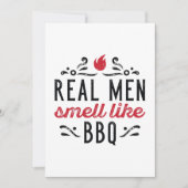 Echte Mannen smeren als BBQ Bedankkaart (Voorkant)