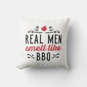 Echte Mannen smeren als BBQ Kussen