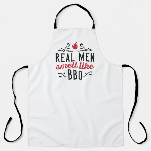 Echte Mannen smeren als BBQ Schort (Voorkant)