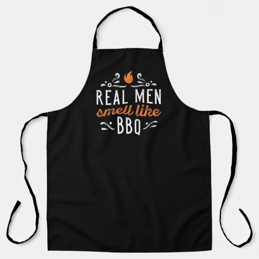 Echte Mannen smeren als BBQ-Schort Schort (Voorkant)